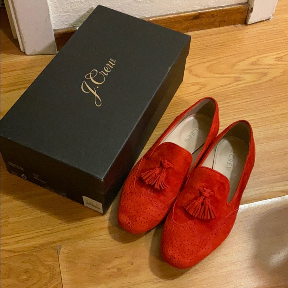 J.crew red loafer